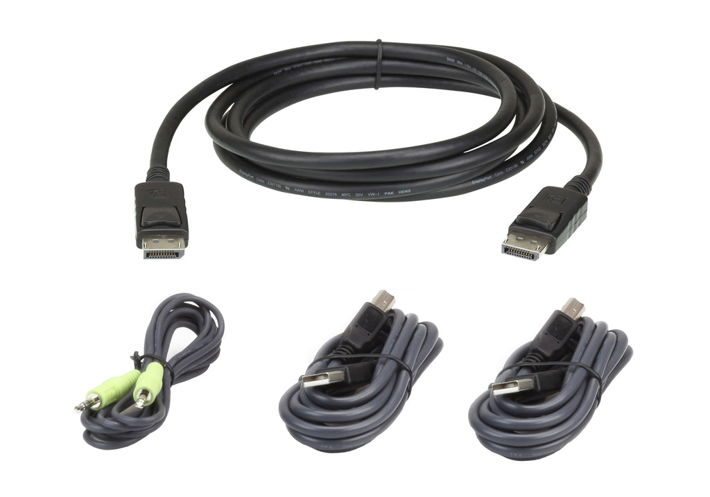 6ft. (1.8M) USB DisplayPort Secure KVM Cable Kit - 2L-7D02UDPX4