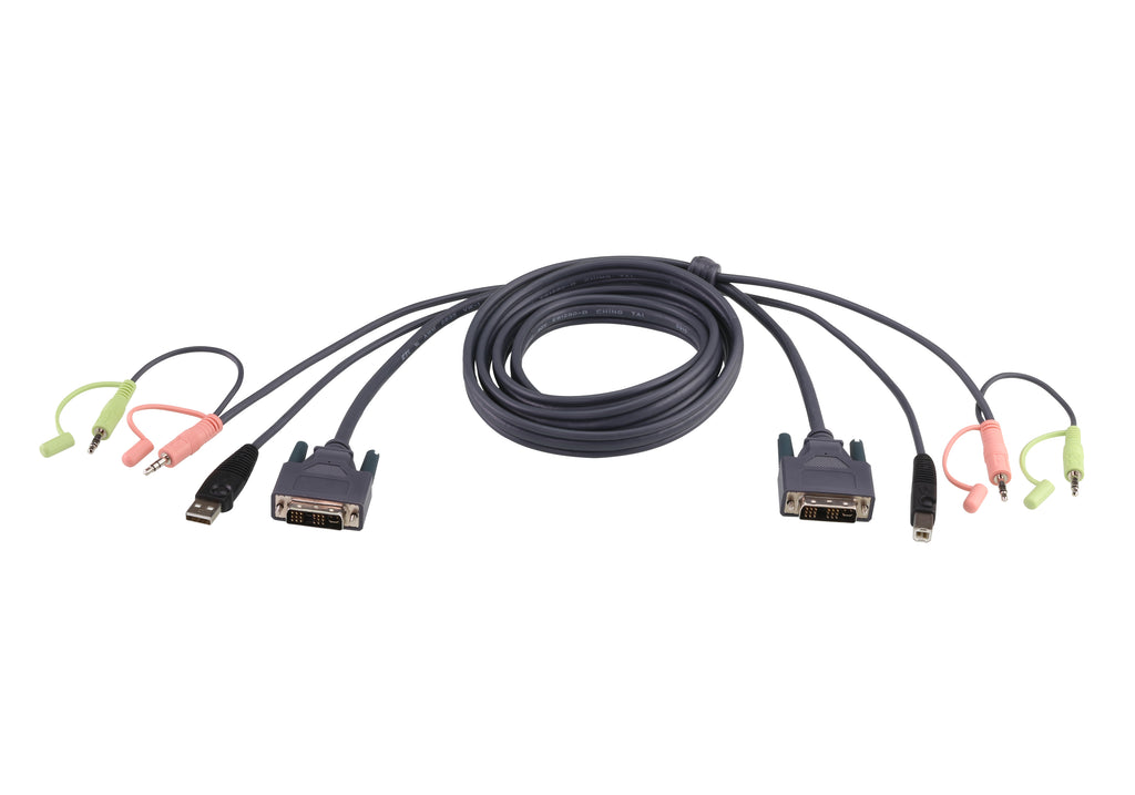 9.8 ft. (3 m) USB DVI-I Single Link KVM Cable - 2L-7D03UI